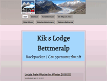 Tablet Screenshot of kiks-lodge.ch